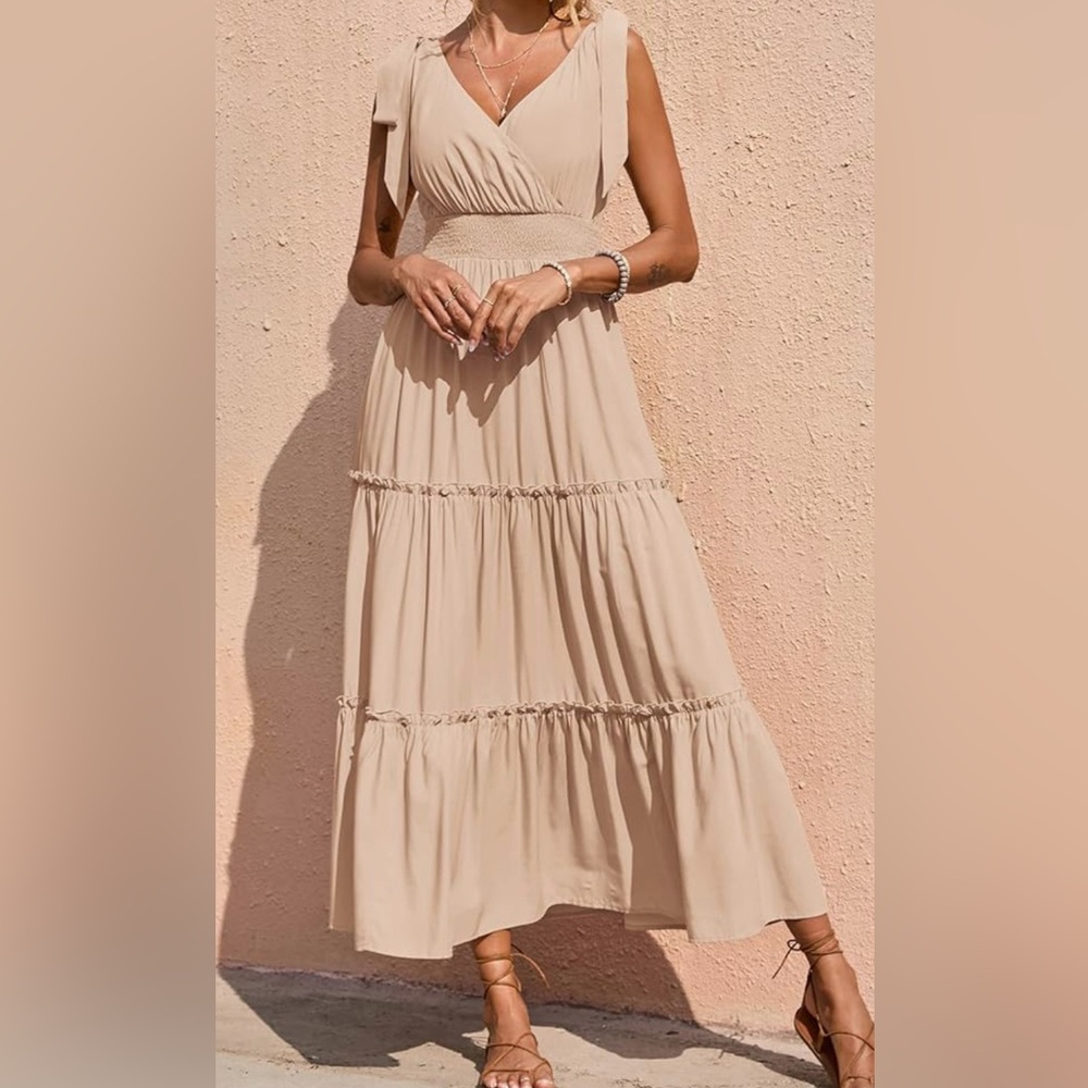 Sleeveless Tiered Maxi Dress